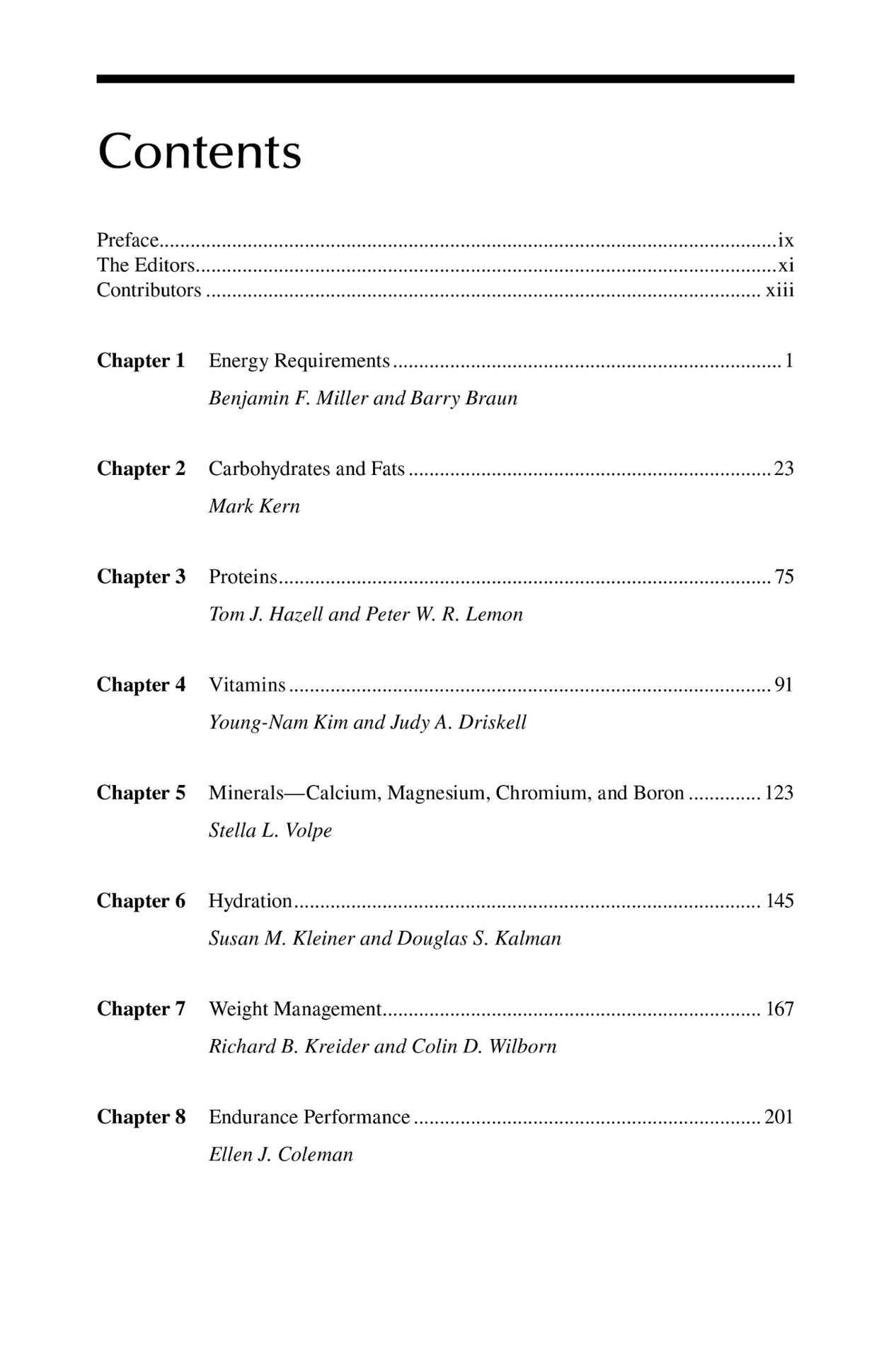 Nutritional Concerns in Recreation Exercise and Sport3