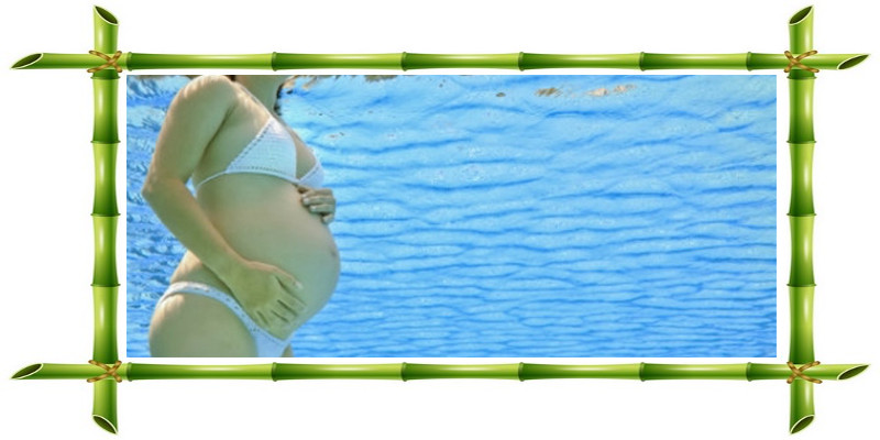 piscine femme enceinte dos